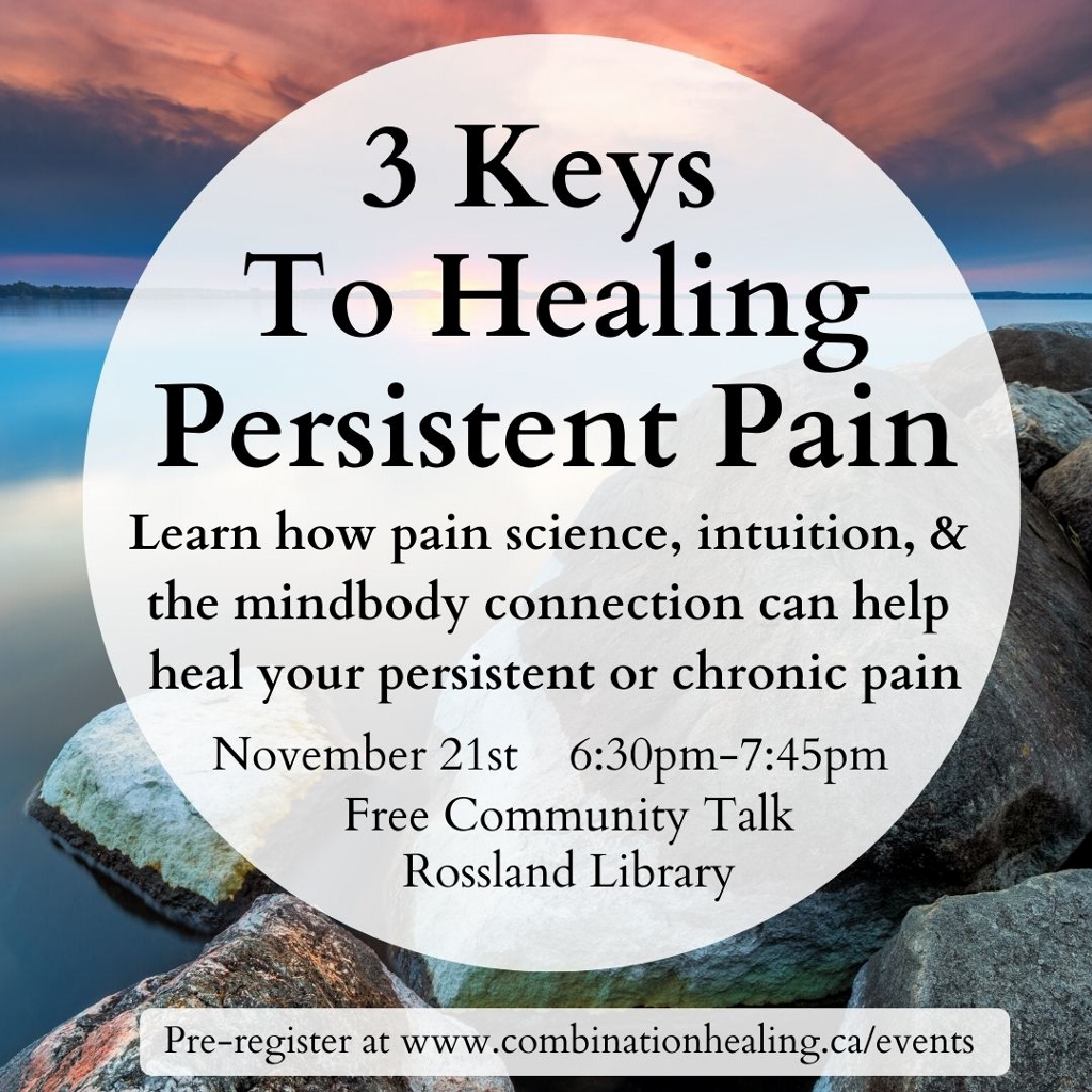 Healing chronic pain talk poster